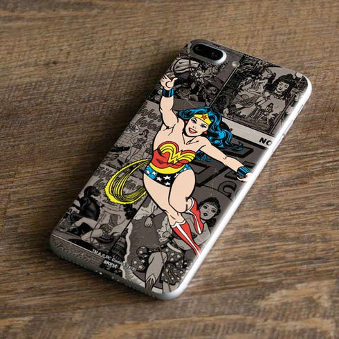 DC Comics Wonder Woman Vintage pose pattern iPhone 8 Plus Skin